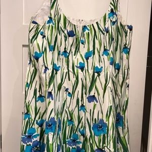 Dress floral blue/white 22W